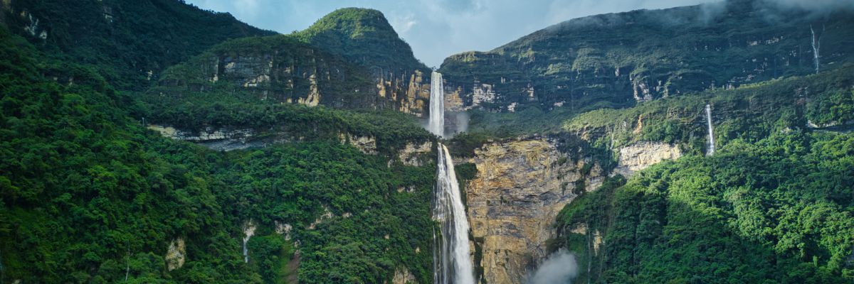 Chutes de Gocta pr&egrave;s de Chachapoyas dans le nord du P&eacute;rou