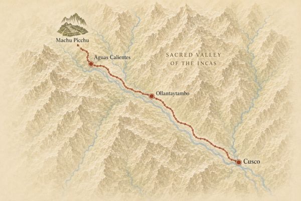 Carte du train vers le Machu Picchu
