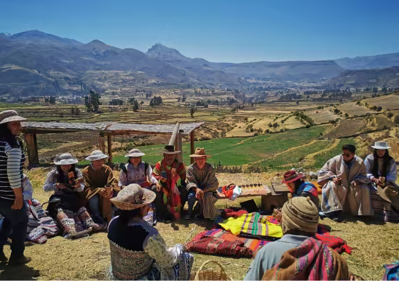 Image Séance de paiement à la terre avec un chamane
